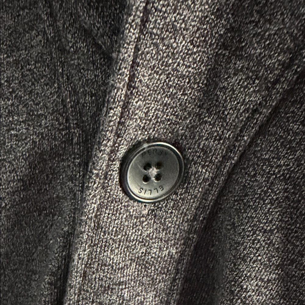 Perry Ellis Marled Knit Cardigan • 3XLT Charcoal Gray • Shawl Collar • GUC - Picture 5 of 8